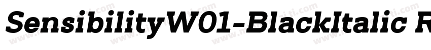 SensibilityW01-BlackItalic Regular字体转换